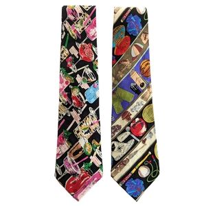 Nicole Miller Set of 2 Vintage Silk Ties